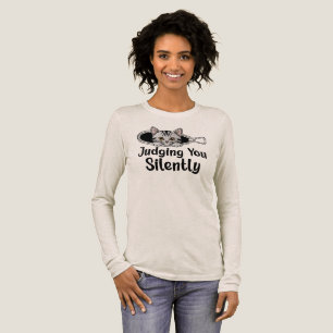 Judging You Silently Cat Tri-Blend Shirt