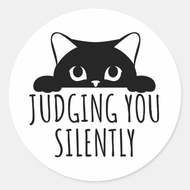 Judging You Silently Classic Round Sticker (Front)