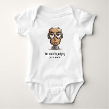 "Judging your code" Baby bodysuit