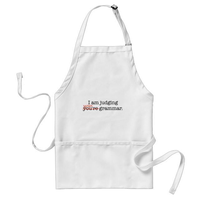 Judging Your Grammar Standard Apron (Front)