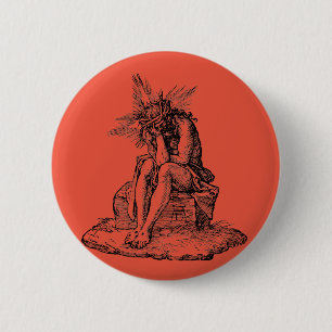 Judgment of Jesus Christ 6 Cm Round Badge