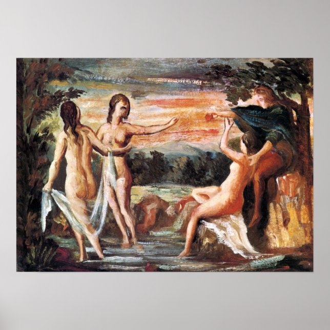 Judgment of Paris by Paul Cezanne Poster (Front)
