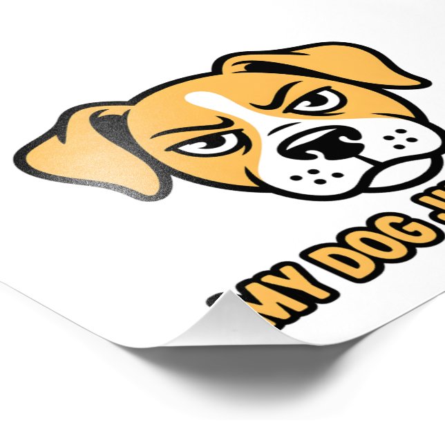 Judgmental Dog Face Funny Sarcastic Quote Photo Print (Corner)