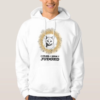 Judgy Cat Floral Design – I Came I Saw I Judged Hoodie