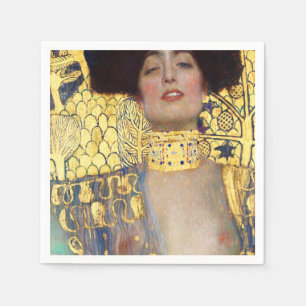 Judith and the Head of Holofernes by Gustav Klimt Napkin