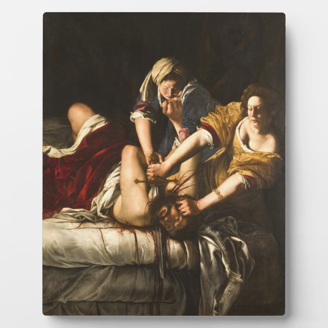 Judith Slaying Holofernes - Artemisia Gentileschi Plaque (Front)