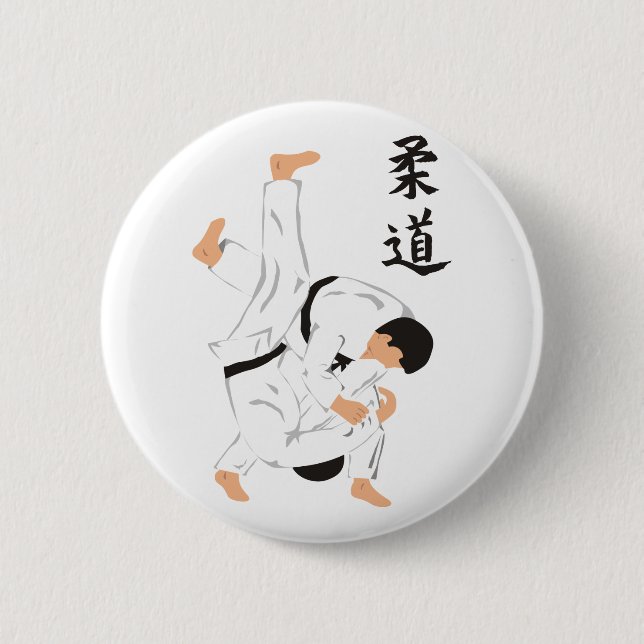 Judo 6 Cm Round Badge (Front)