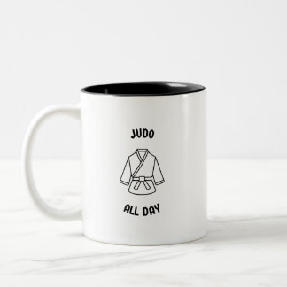 Judo all day Two-Tone coffee mug
