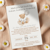 Judo Bear’s First Belt" – 1st Birthday White Belt