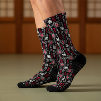 Judo - clean modern geometric pattern socks