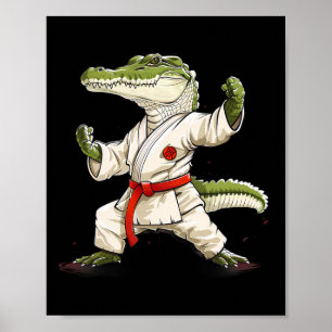 Judo Crocodile Nature Kickboxing Taekwondo Martial Poster