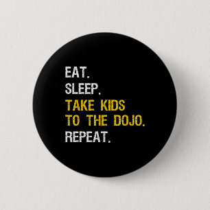 Judo Dad Take Kids To Dojo Funny Karate Mom 6 Cm Round Badge