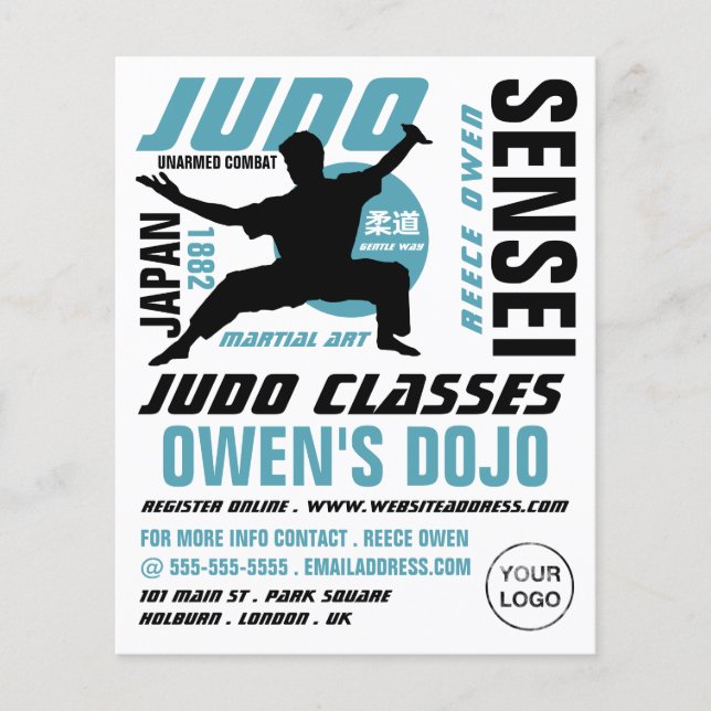 Judo Design, Judo Classes Flyer (Front)