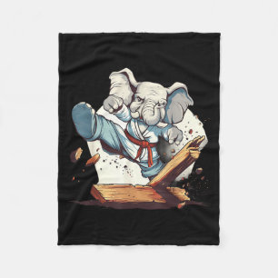 Judo Elephant Nature Kickboxing Taekwondo Martial Fleece Blanket