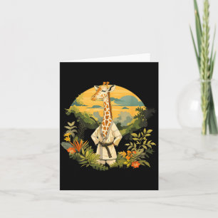 Judo Giraffe Nature Kickboxing Taekwondo Martial Card