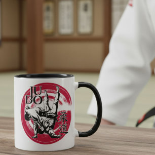 Judo Kanji and Rising Sun Throw - Martial Arts Mug