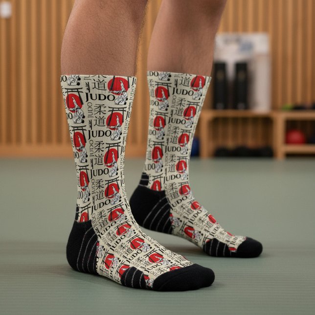 Judo Kanji, Judoka, Torii gates pattern Socks (Creator Uploaded)