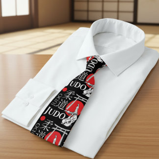 Judo Kanji, Judoka, Torii gates pattern Tie