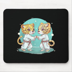 Judo Leopard Nature Kickboxing Taekwondo Martial Mouse Pad