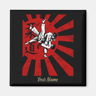 Judo Martial Arts Japanese Vintage Retro Design Magnet