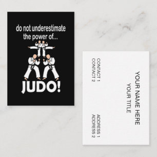 Judo Martial Arts Self Defence Taekwondo Judo Business Card
