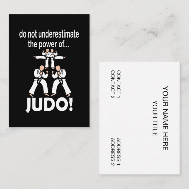 Judo Martial Arts Self Defence Taekwondo Judo Business Card (Front/Back)