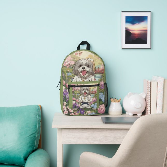 Judo Master Shih Tzu Printed Backpack (Insitu)
