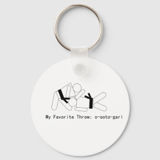 Judo My Fav Throw Osoto Gari Key Ring