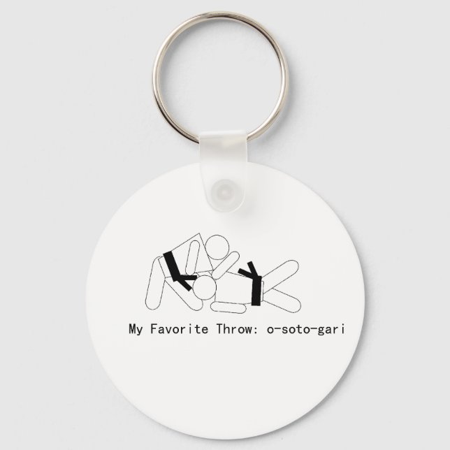 Judo My Fav Throw Osoto Gari Key Ring (Front)
