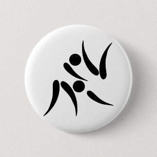 Judo Olympics 2005 Pictogram 6 Cm Round Badge