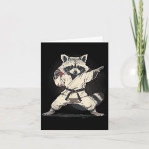 Judo Racoon Nature Kickboxing Taekwondo Martial Card