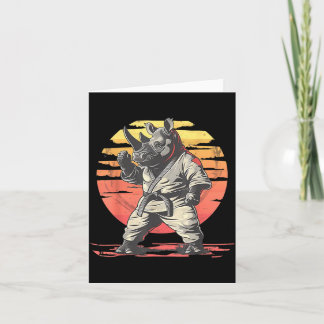 Judo Rhino Nature Kickboxing Taekwondo Martial Card
