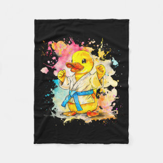 Judo Rubber Duck Nature Kickboxing Taekwondo Fleece Blanket