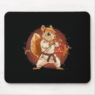 Judo Squirrel Heartbeat Kickboxing Taekwondo Marti Mouse Pad