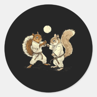 Judo Squirrel Kickboxing MMA Martial Arts Judo Classic Round Sticker