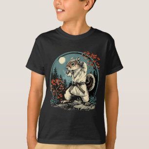 Judo Squirrel Kickboxing Moon Martial Arts Judo T-Shirt