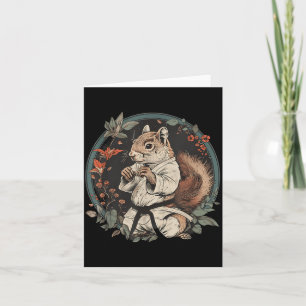 Judo Squirrel Nature Martial Arts Kickboxing Card