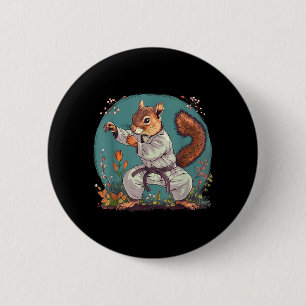 Judo Squirrel Nature Taekwondo Karate MMA Squirrel 6 Cm Round Badge