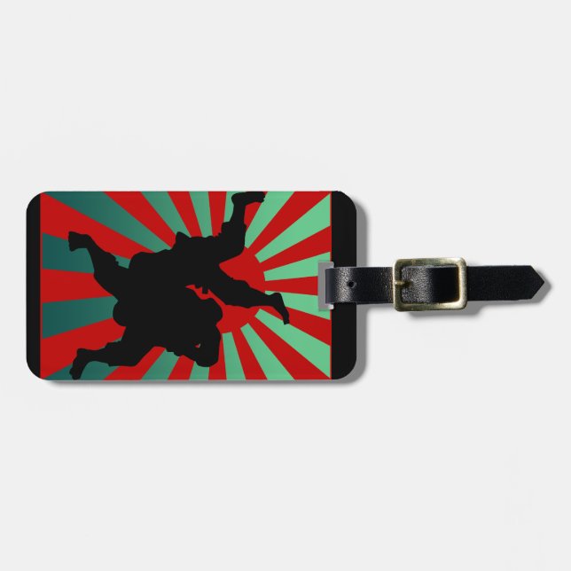judo sun rising luggage tag (Front Horizontal)