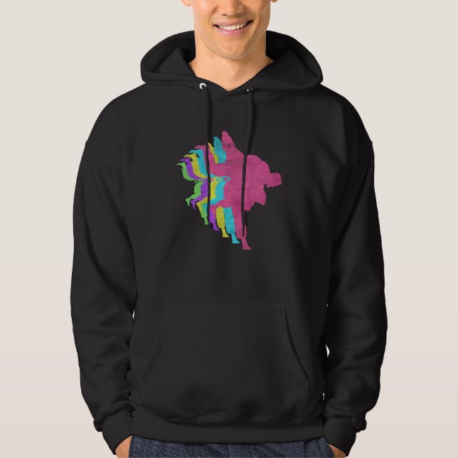 Judo Throw 80s Colors 1980s Hoodie (Front)