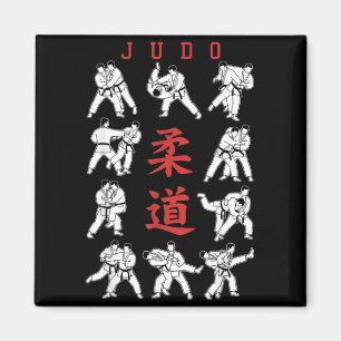 Judo Throw Sweep MMA Mixed Martial Arts Kanji Gi Magnet
