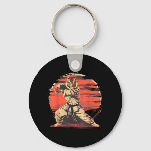 Judo Tiger Beach Sunset Kickboxing Taekwondo Key Ring