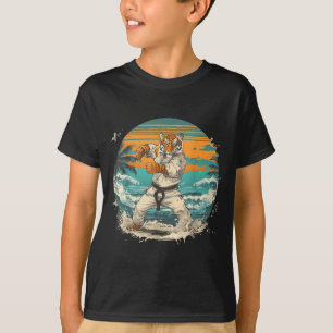 Judo Tiger Beach Sunset Martial Arts Kickboxing T-Shirt