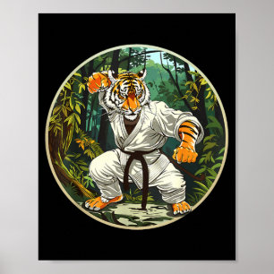 Judo Tiger Forest Taekwondo Kickboxing Judo Poster