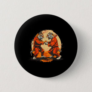 Judo Tiger Kickboxing Taekwondo Judo Jiu-Jitsu 6 Cm Round Badge
