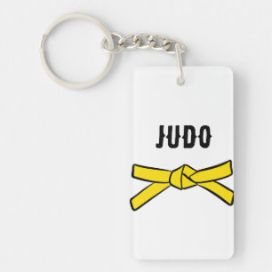 Judo Yellow Belt Promotion Celebration Key Ring
