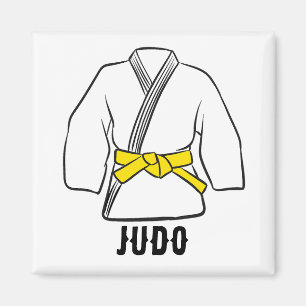 Judo Yellow Belt Promotion Celebration Magnet