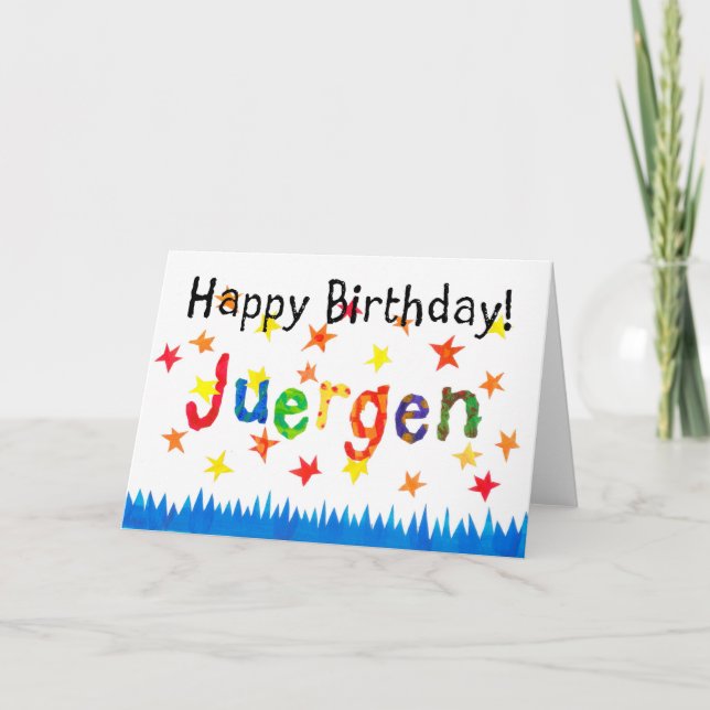 'Juergen' Birthday Card (Front)