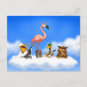 Jug Band O' Birds Postcard