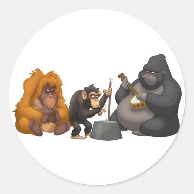 Jug Band of the Apes Stickers (Front)